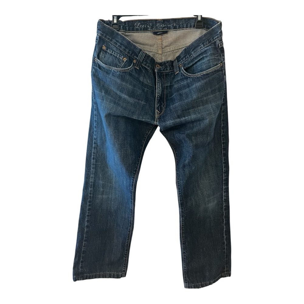 Levis Capital E Hesher Straight Leg Blue Jeans 38 Mens Distressed Made in USA